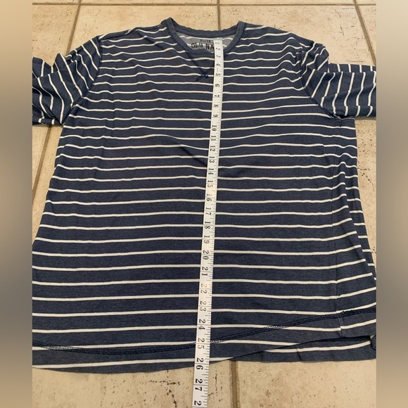 Old Navy Men's XL Blue & White Striped Long Sleeve Thermal Tee Shirt - Picture 5 of 5